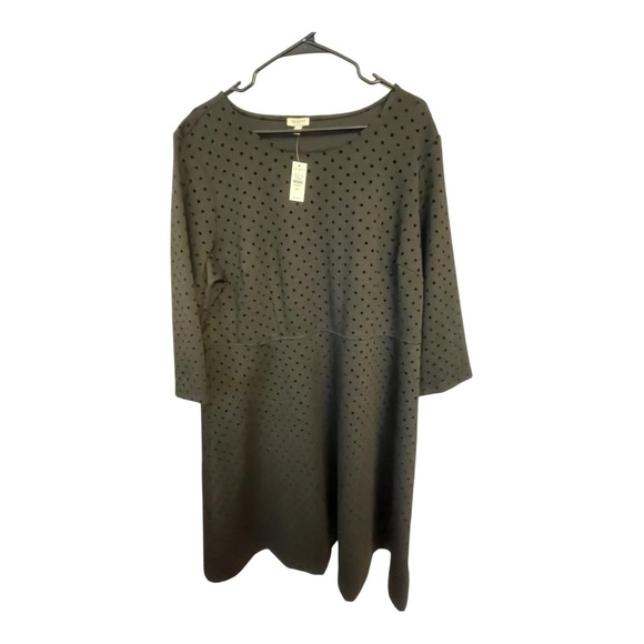 Talbots Dresses & Skirts - Talbots Black Sheath Dress 3/4 Sleeve Crew Neck